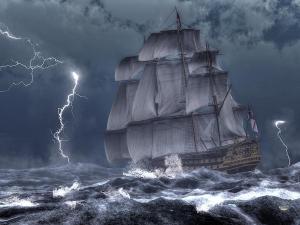 ship in a storm by Daniel Eskridge